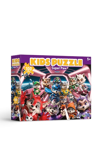 Süper Kahramanlar Çocuk Puzzle 100 Parça 34 48 Cm