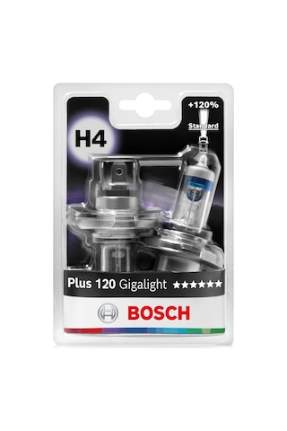 Bosch 12v H4 Ampulgigalight Plus 120 Yk 1987301425