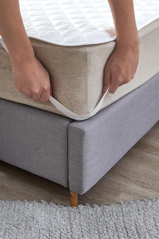 Sıvı Su Geçirmez Kapitoneli Yatak Koruyucu Alez Tek Kişilik 100x200 Beyaz