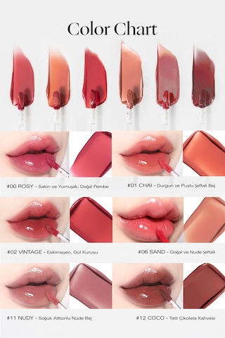 Bbia Parlak Gloss Görünümlü Kalıcı Kore Tint Ruj Bbia Glow Lip Tint 11 Nudy