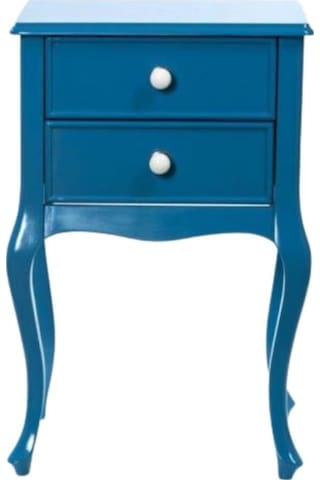 Roys Ahşap Çift Çekmeceli Lükens Mavi Lake  Komodin  Telefonluk