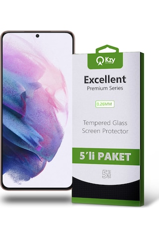 Samsung Galaxy S21 Plus ile Uyumlu Temperli Ekran Koruyucu Kırılmaz Cam Ekonomik 5'li Paket