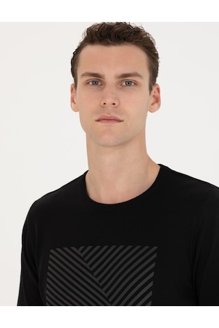 Pierre Cardin Erkek Siyah Triko Kazak 50278080-vr046 Siyah