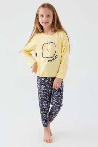 Roly Poly 3063 Pomme Apple Kız Çocuk Uzun Kol Pijama Takım Sarı