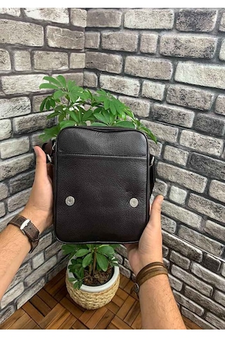 Guard Kahverengi Hakiki Deri Erkek Omuz Çantası P1736 Kahverengi