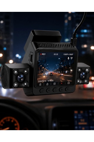 Araç İçi Güvenlik Kamerası 4 Lensli Full Hd Kayıt Destekli Sistem 26716434