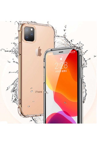 Apple Uyumlu iPhone 11 Pro Kılıf Zore Nitro Anti Shock Silikon Renksiz