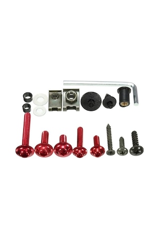 Pazly Motosiklet Gövdeleri İçin 223 Parça Renkli Montaj Cıvata Seti - Spor Motosikler İçin Uyumlu, Kolay Kurulum, Mavi-siyah Depolama Kutusu Siyah