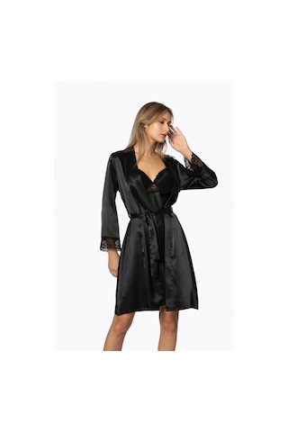 Pierre Cardin Saten Dantelli Gecelik Ve Sabahlık Takımı - 4285 001