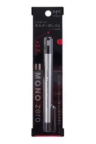 Tombow Mono Zero Kalem Silgi, Yuvarlak Uç, 2,3mm, Gümüş