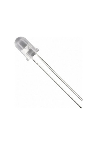 5mm Şeffaf Mantar Led Beyaz Işık Yüksek Parlaklık - 10 Adet Paket