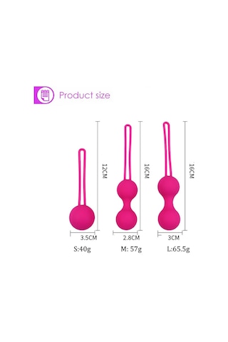 Carmine 3 Farklı Ağırlıkta Vajinal Anal Kegel Toplar Ve 10 Modlu Mini Vibratör