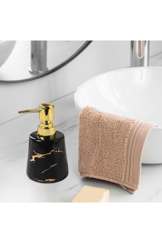 Suntek Banyo Otel Tezgahı Siyah Için Sabunluk Boş Banyo Sıvı Kabı Siyah