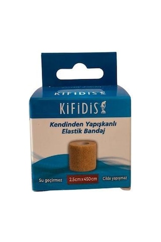 Kifidis Kendinden Yapışkanlı Elastik Bandaj Ten Rengi 2,5 Cm X 450 Cm