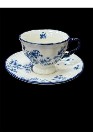 Acar Vintage Garden 6'lı Porselen Kahve Fincan Takımı Chr-09552 Mavi