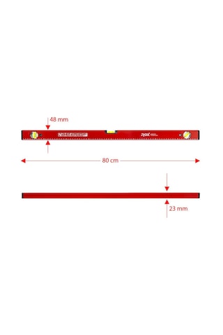 Rox 0350 Mıknatıslı Alüminyum Su Terazisi 80 Cm