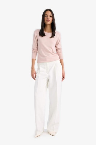 Defacto Regular Fit Bisiklet Yaka Kadın Triko Kazak F7091AZ25WNPN638 - Pembe
