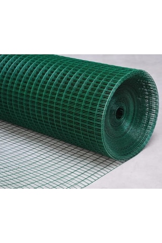 Çit Pvc Kaplı Puntalı Yeşil Tel 5 Mt Uzunluk 12x12 Gözaralıklı 120 Cm Eninde Kafes Teli 5 Mt