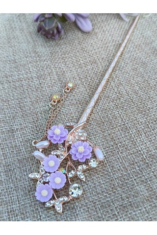 Villovatik Leyandra Lila Metal Saç Tokası 143296339 Diğer