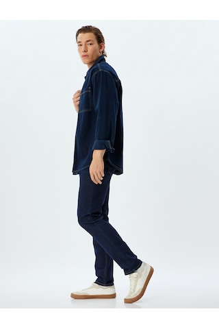 Koton Slim Fit Kot Pantolon - Brad Jean Koyu İndigo 5wam40112ıd İndigo İndigo