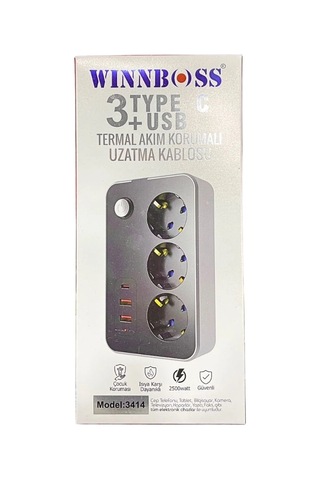 Termal Akım Korumalı 3 Prizli Usb'li Priz Diğer