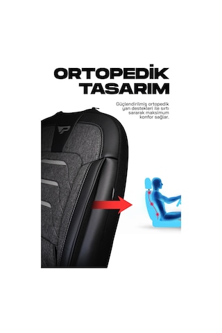 Füme - Gri Panda Bodrum Serisi Ford Transit 2014+ Araca Özel Keten Ticari Oto Koltuk Kılıfı