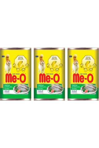 Me-o Sardalyalı Karides Soslu Kedi Konservesi 400 Gr 3 Adet