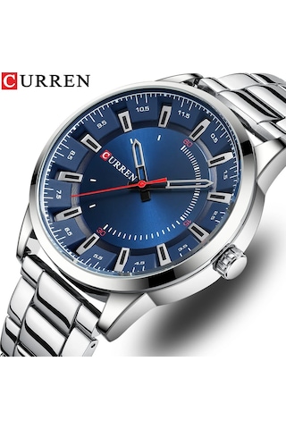 Curren M8406 Quartz Kol Saati-orjinal Kutusunda Lacivert-silver Gümüş
