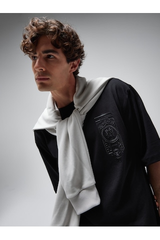 Gsstore X Midground Erkek Basic T-shirt E251228 Siyah