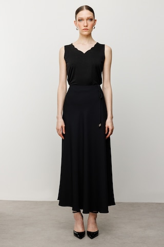 Ekol Süs İpli Volanlı Kadın Etek 25y.ekl.etk.01062.1 Siyah