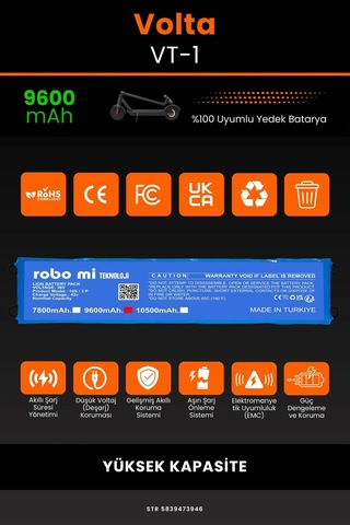 Volta VT-1 /36v 9600mAh Elektrikli Scooter Bataryası