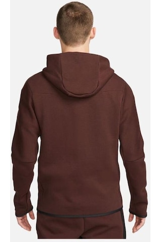Sportswear Tech Fleece Hoodie Erkek Sweatshirt Cu4489-227 Kahverengi
