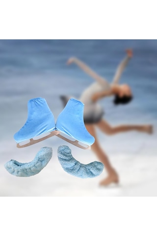 Suntek Buz Pateni Bıçak Kapakları Artistik Patinaj Bot L Mavi