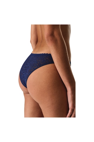 Penti Lacivert Easy Lace Dantel V Model Brazilian Külot
