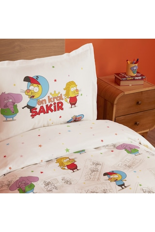 Karaca Home X Kral Şakir En Kral Şakir Tek Kişilik Nevresim Takımı Renkli