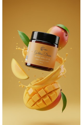 Mango Kokulu Masaj Mumu 100 Ml Doğal Bitkisel Yağlı, Nemlendirici Etkili Mum Aromaterapi Beyaz - Sarı