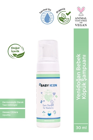 Baby Icon Organik Vegan Yenidoğan Köpük Şampuan