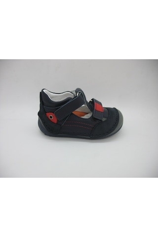 Angelokids Perlina 01102 Doğal Deri Ortopedik Ilk Adım Ayakkabısı 18-21 (429131442) Lacivert - Siyah