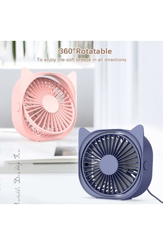 Pazly M105i Usb Masüstü Fanı - Sessiz, 360 Dön. Pembe, Ayrılab. Masaüstü, Ofis/küçük Ofis İçin