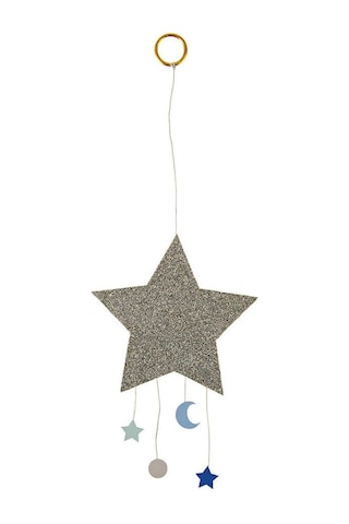 Meri Meri - Baby Star Mobile Card - Ay & Yıldız Tebrik Kartı - Mavi