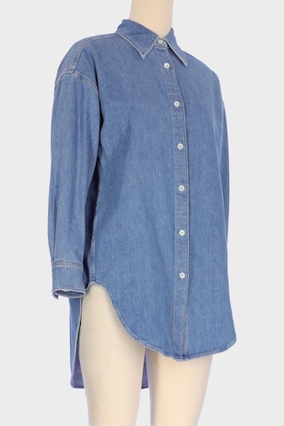 Açık Mavi Uzun Kol Patı Düğmeli Oversize Jean Gömlek C 4538-231 Açık Mavi