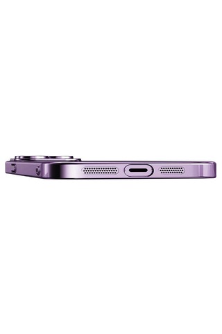 Apple Uyumlu iPhone 14 Pro Max Kılıf Sert Pc Renkli Çerçeveli Zore Riksos Kapak Derin Mor