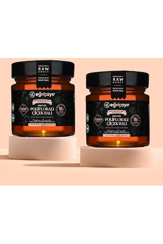 Eğriçayır Organik Polifloralı Çok Çiçekli Bal 2 x 300 G