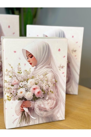 Gelin Türbanlı Çeyiz Kutusu-3 Lü Çeyiz Kutusu-gelin Kutusu-gelin Bohça Kutusu-damat Kutusu