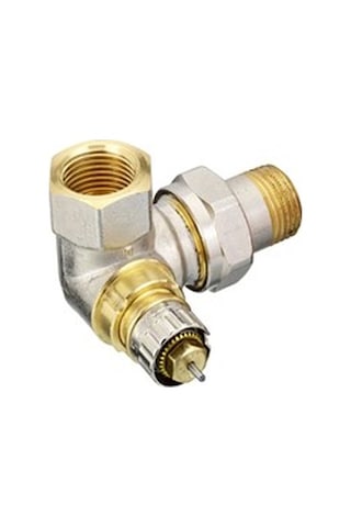 Reglajlı Ön Ayarlı Sağ Dik Köşe Termostatik Vana Gövde 013G0233