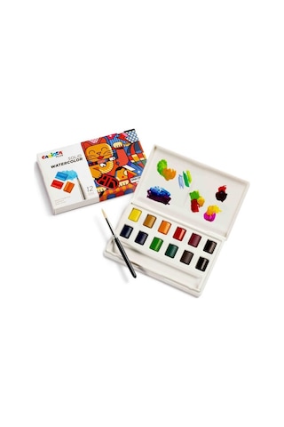 Carioca Plus Tablet Sulu Boya 12 Renk Fırçalı