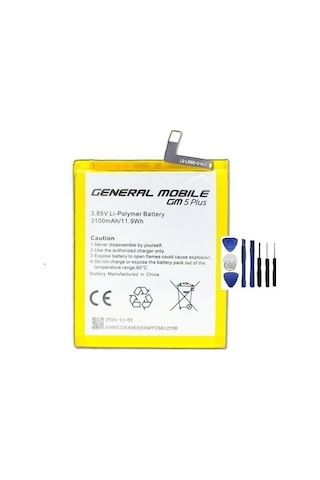 Senalstore General Mobile Gm5 Plus Uyumlu Pil Batarya Ve Tamir Seti