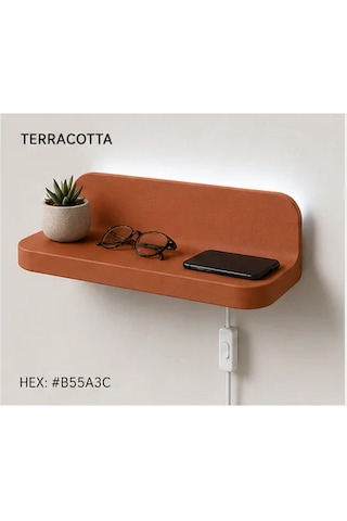 Wall Shelf Light Turuncu - Siyah