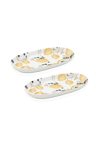 The Mia Limoncello Oval Servis 2li 29 Cm Lmn024 Çok Renkli