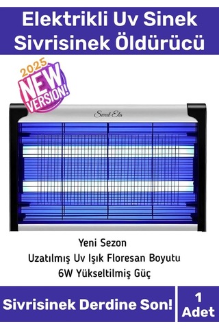 Premium Yükseltmiş Güç Çift Florasan Elektrikli Uv Zincirli Askılı Sinek Sivrisinek Öldürücü 220v